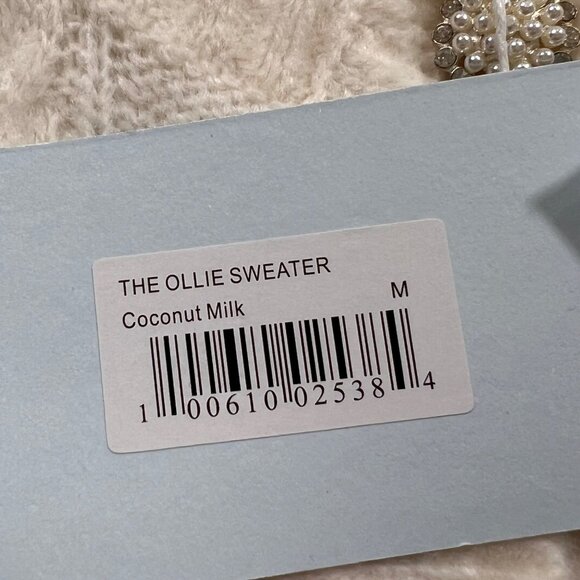 Tuckernuck Hill House Ollie Cardigan Sweater in Coconut Milk Size Medium NEW! - Picture 9 of 13